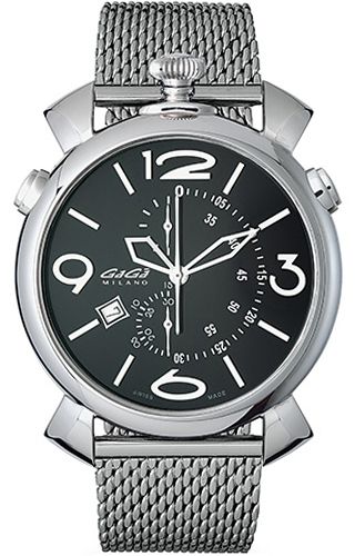 Gagà Milano Thin Chrono 46mm Steel Bracelet 5097.01BR