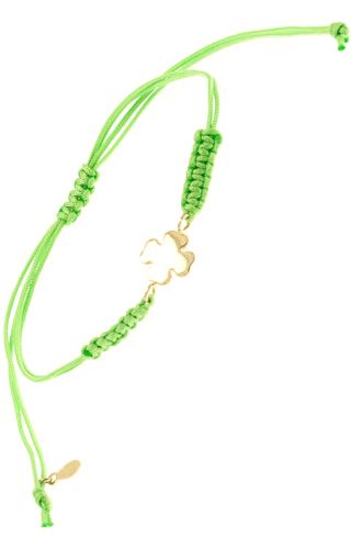 Klepsoo Colors Four-Leaf Clover - Yellow Gold Bracelet 168073