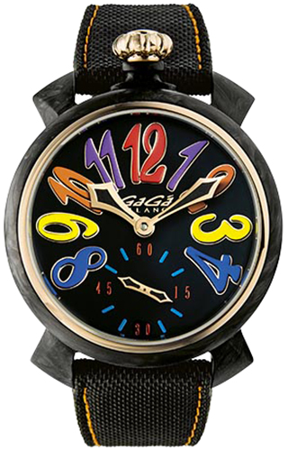 Gagà Milano Carbon 48mm Ip Rose Gold 6061.01S