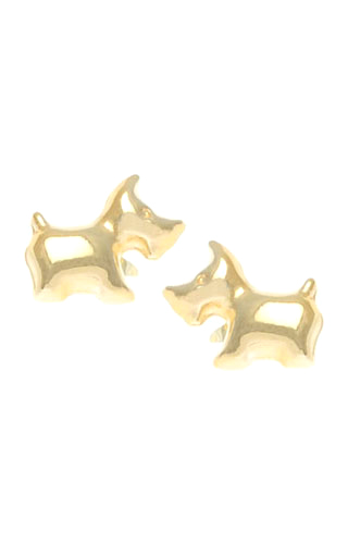 Klepsoo Special Present Dogs - Yellow Gold Earrings 089374