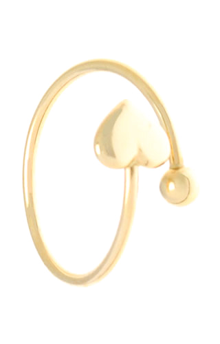 Klepsoo Special Present Heart - Yellow Gold Ring 131122