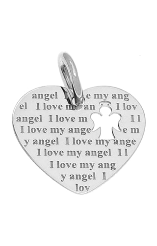 Klepsoo Religious Heart - White Gold Pendant 187688