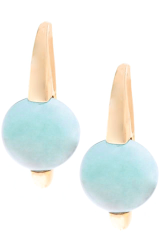 Klepsoo Precious Stones Light Blue - Rose Gold Earrings 178147-EAR