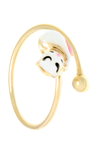 Klepsoo Colors Cat - Yellow Gold Ring 131232-B